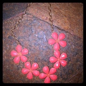 Coral Flower Choker Necklace